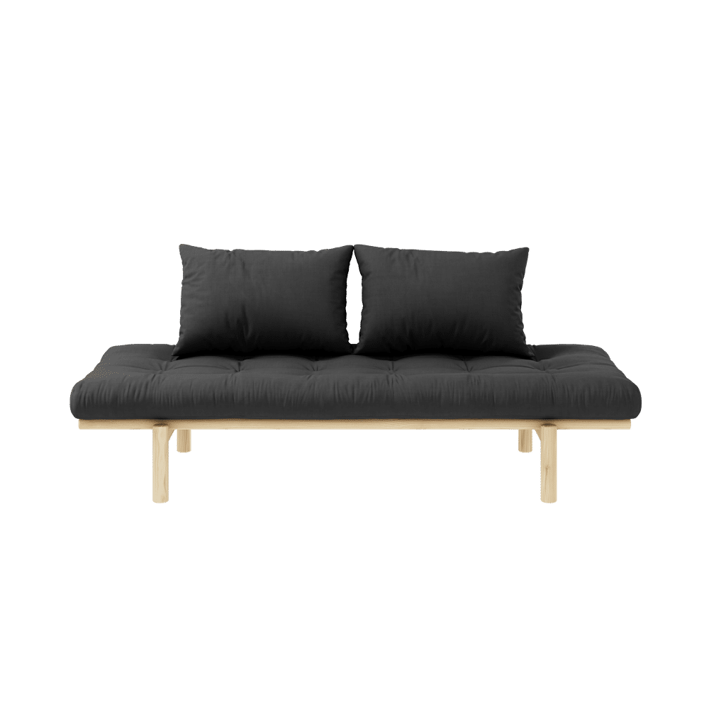 Karup Design PACE DAYBED CLARO LACADO W. COLCHÓN MIXTO 4 CAPAS GRIS OSCURO