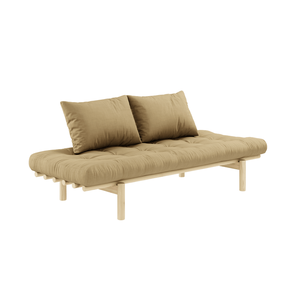 Karup Design PACE DAYBED CLAIR LAQUÉ W. MATELAS MIXTE 4 COUCHES BLÉ BEIGE