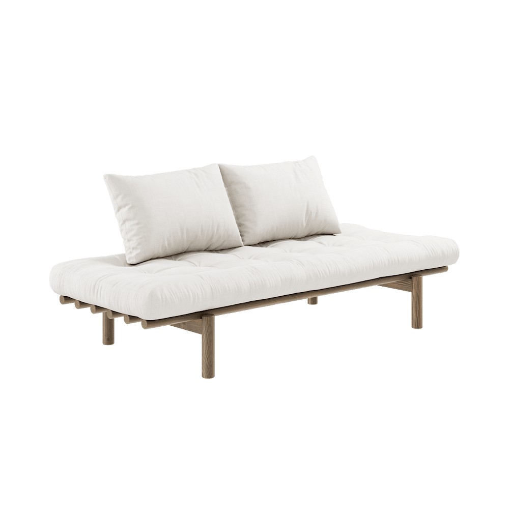 Karup Design PACE DAYBED MARRON CAROUBE LAQUÉ W. MATELAS MIXTE 4 COUCHES NATUREL