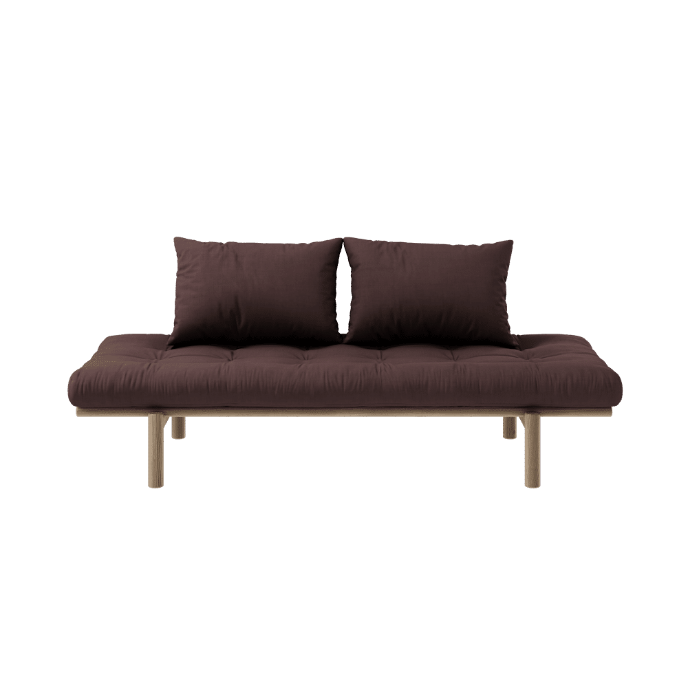 Karup Design PACE DAYBED MARRON CAROUBE LAQUÉ W. MATELAS MIXTE 4 COUCHES BRUN