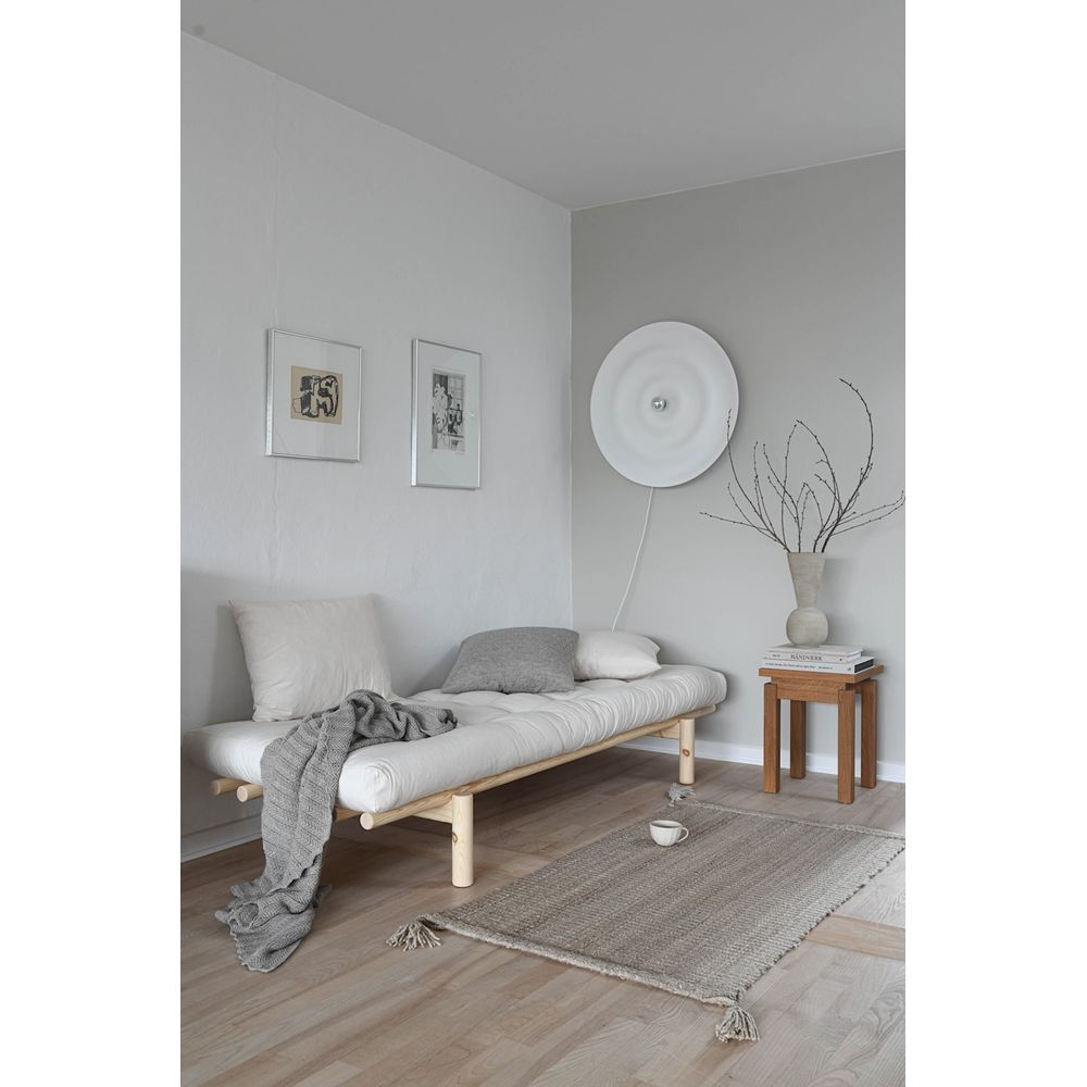 Karup Design LIT DE JOUR PACE LAQUÉ BRUN CAROUBE AVEC MATELAS MIXTE 4 COUCHES GRIS FONCÉ