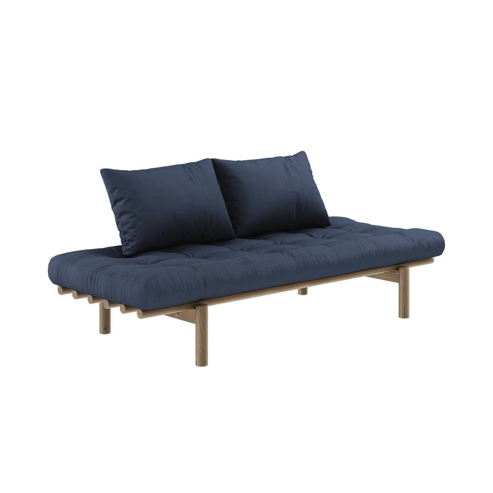 Karup Design PACE DAYBED MARRON CAROUBE LAQUÉ W. MATELAS MIXTE 4 COUCHES MARINE