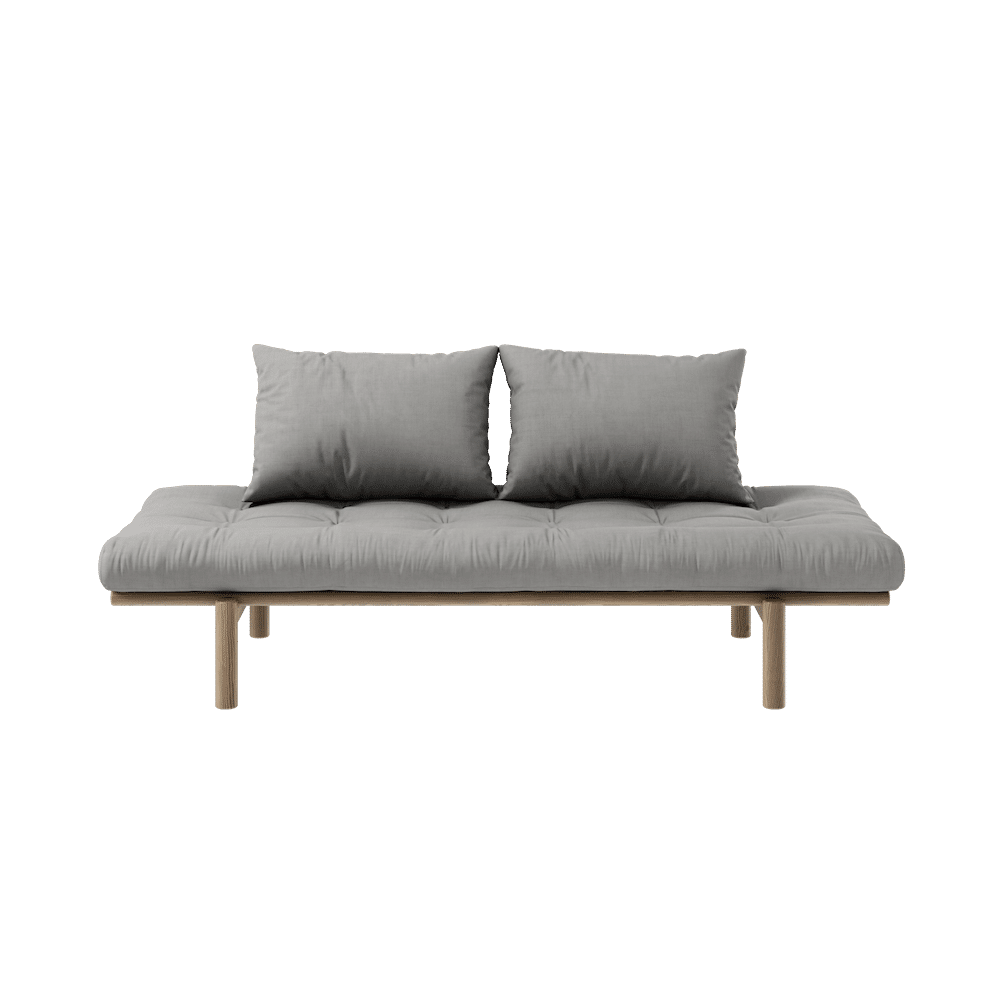 Karup Design PACE DAYBED MARRON CAROUBE LAQUÉ W. MATELAS MIXTE 4 COUCHES GRIS