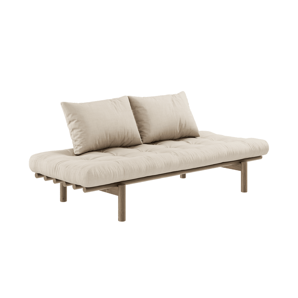 Karup Design PACE DAYBED MARRON CAROUBE LAQUÉ W. MATELAS MIXTE 4 COUCHES BEIGE