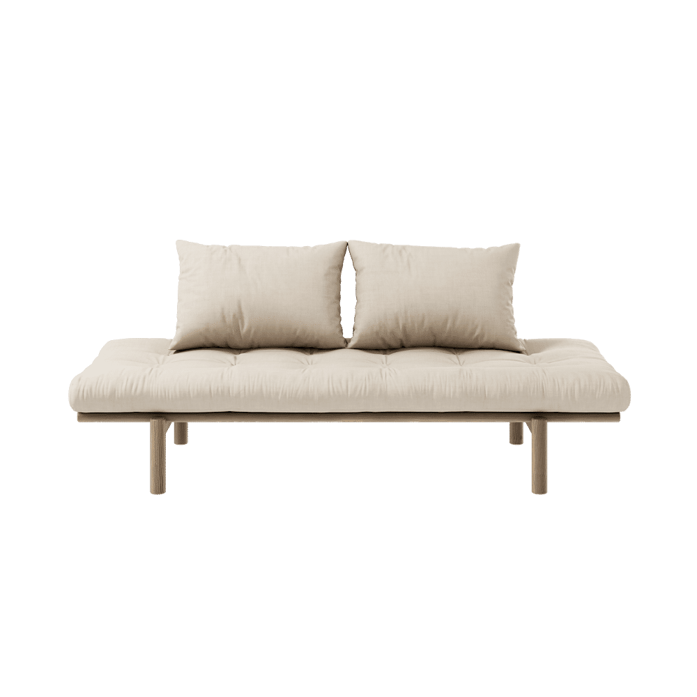 Karup Design PACE DAYBED MARRON CAROUBE LAQUÉ W. MATELAS MIXTE 4 COUCHES BEIGE