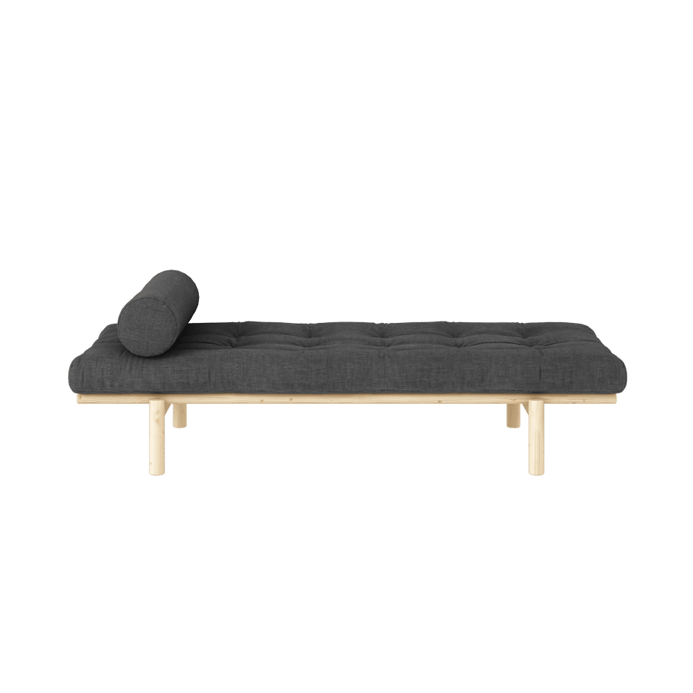 Karup Design SIGUIENTE DAYBED CLARO LACADO W. COLCHÓN DE 4 CAPAS MIXTO CARBÓN