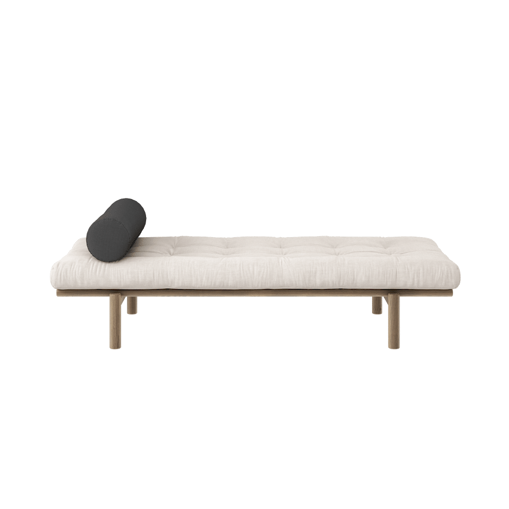 Karup Design SIGUIENTE DAYBED CAROB MARRÓN LACADO W. COLCHÓN DE 4 CAPAS MIXTO MARFIL