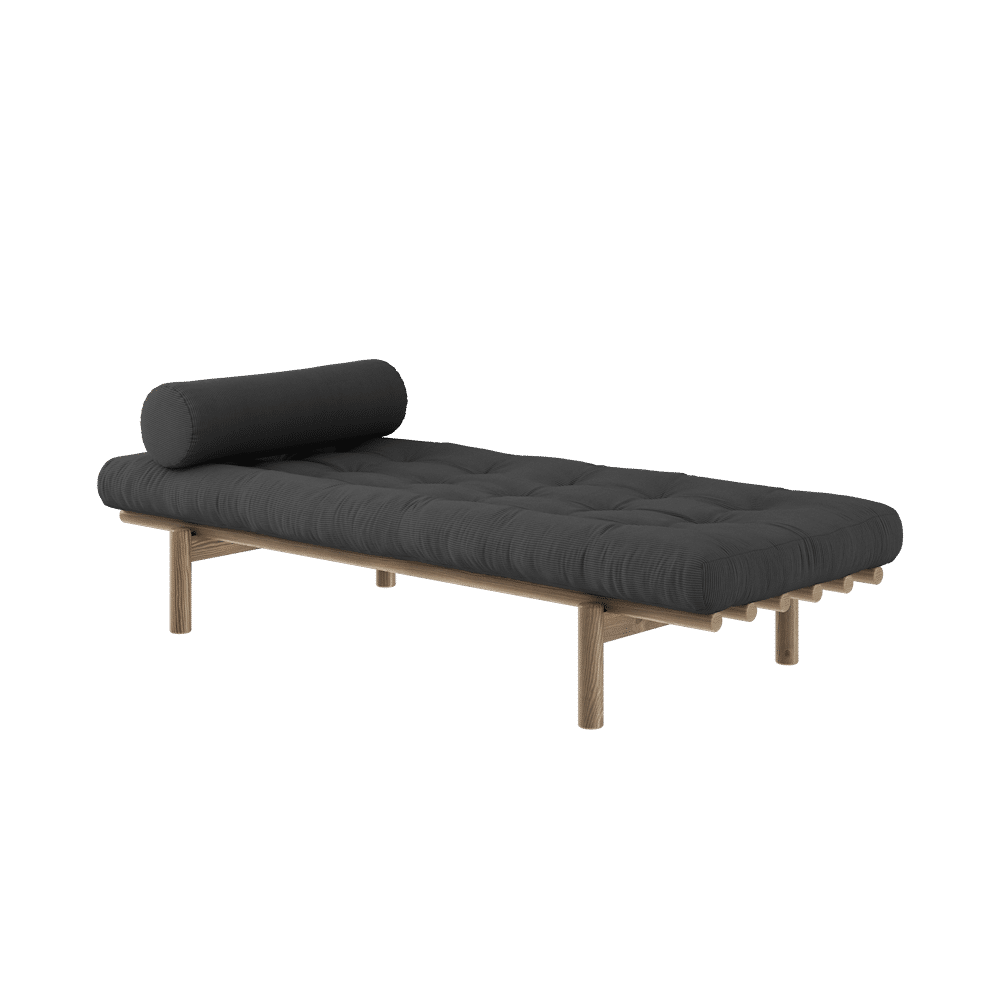 Karup Design SIGUIENTE DAYBED CAROB MARRÓN LACADO W. COLCHÓN DE 4 CAPAS MIXTO CARBÓN