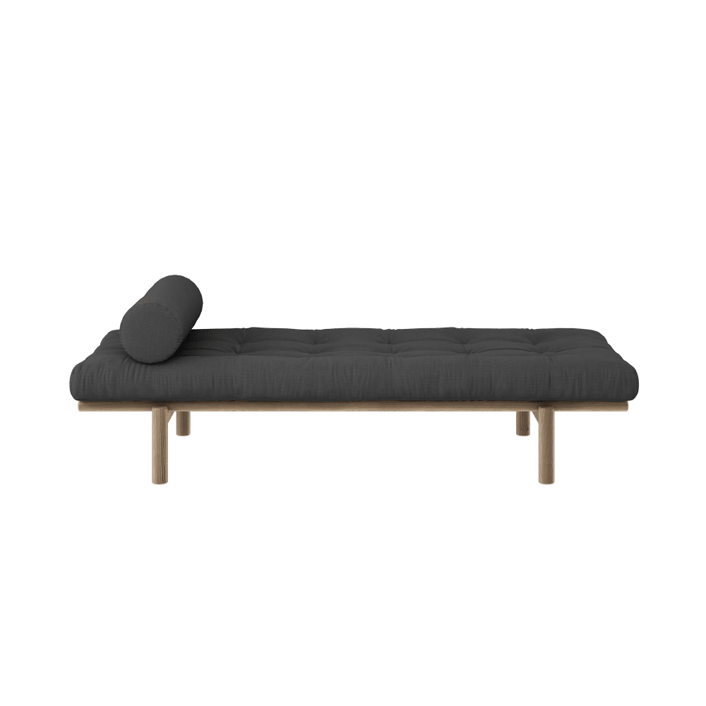 Karup Design SIGUIENTE DAYBED CAROB MARRÓN LACADO W. COLCHÓN DE 4 CAPAS MIXTO CARBÓN