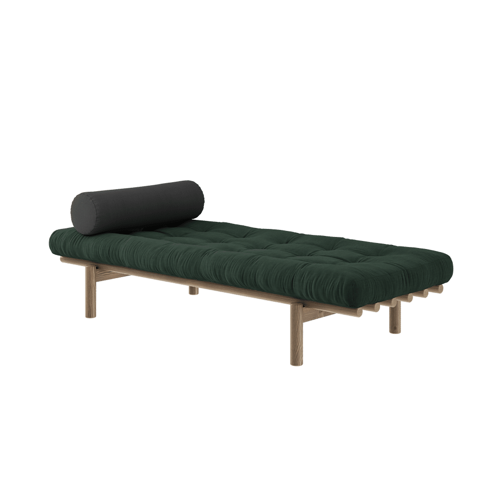 Karup Design SIGUIENTE DAYBED CAROB MARRÓN LACADO W. COLCHÓN MEZCLADO 4-LAYER SEAWEED