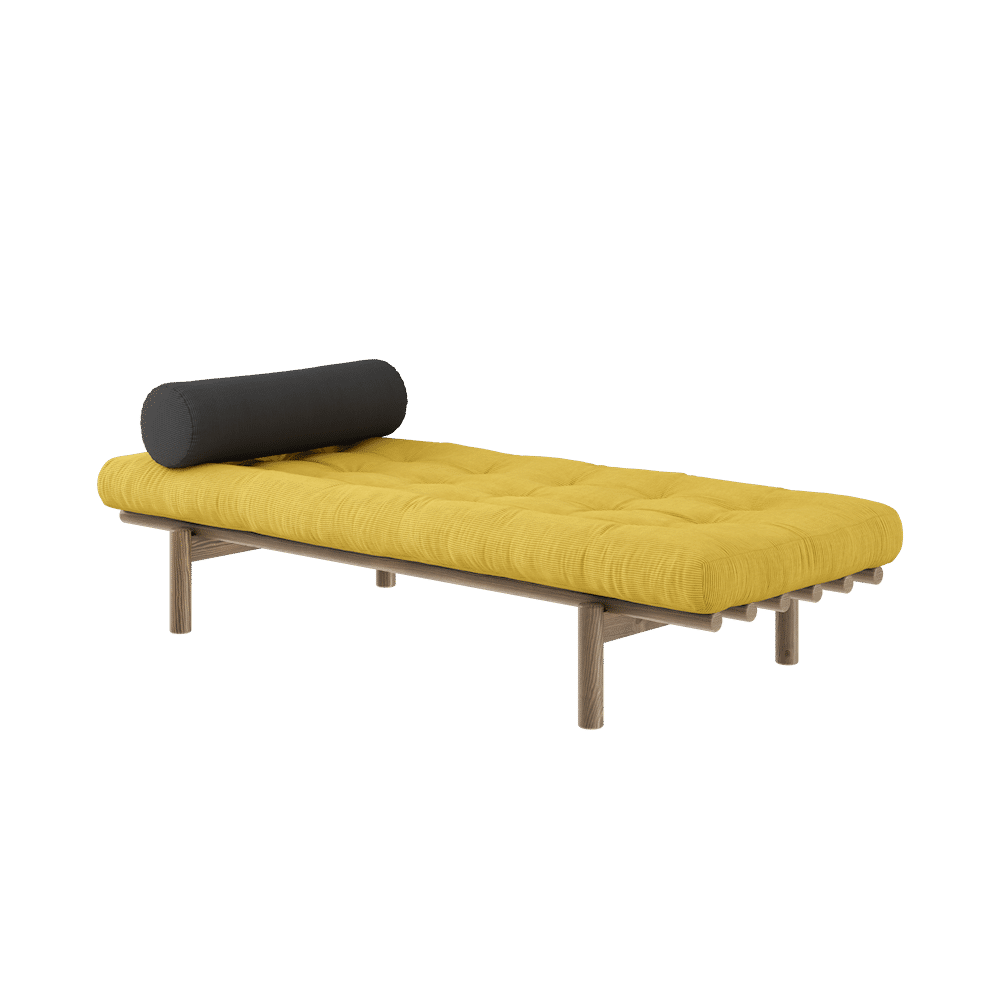 Karup Design SIGUIENTE DAYBED CAROB MARRÓN LACADO W. 4 CAPAS MIXTO COLCHÓN MIEL