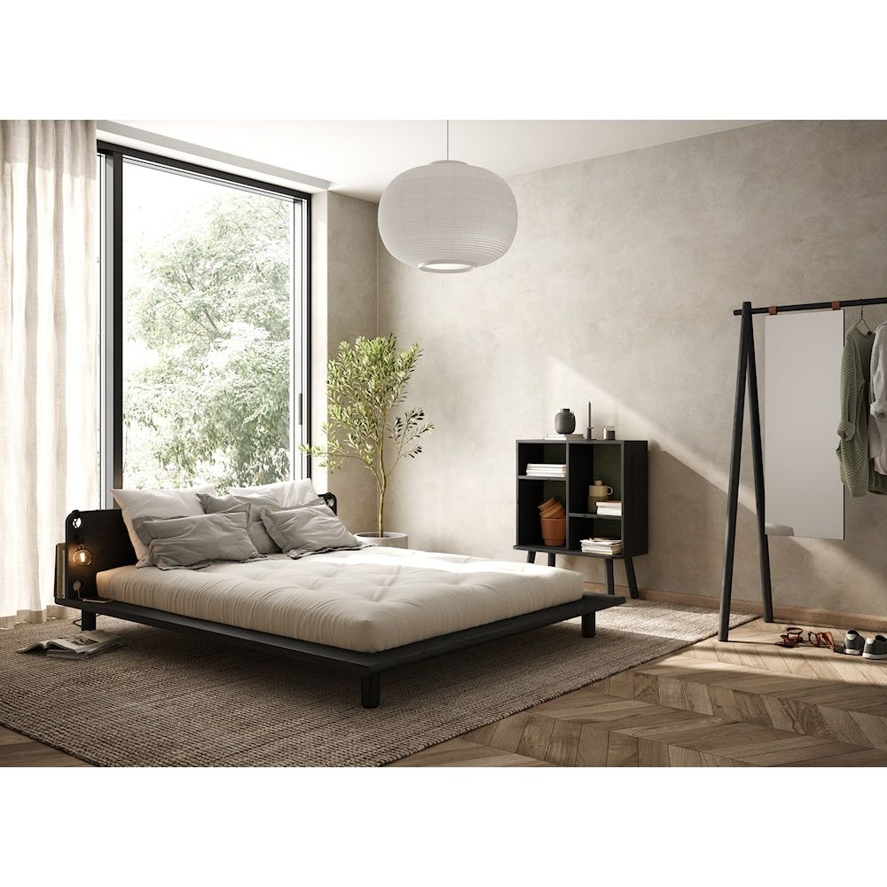 Karup Design PEEK BED BLACK LACQUERED 180 X 200 W. 2 BED LAMPS