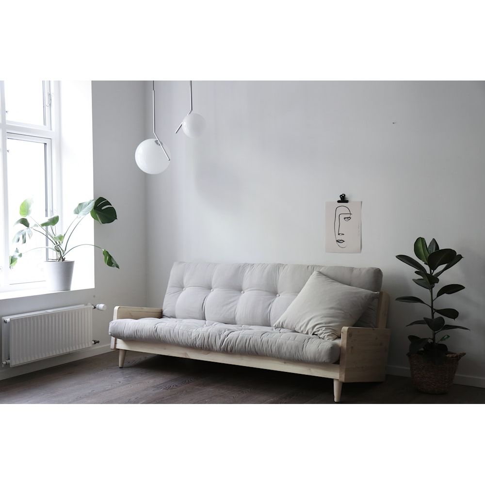 Karup Design INDIE CLEAR LACQUERED W. 5-LAYER MIXED MATTRESS IVORY