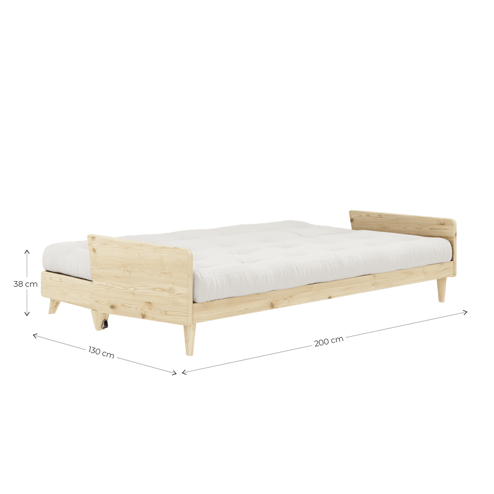 Karup Design INDIE CLEAR LACQUERED W. 5-LAYER MIXED MATTRESS SEAWEED