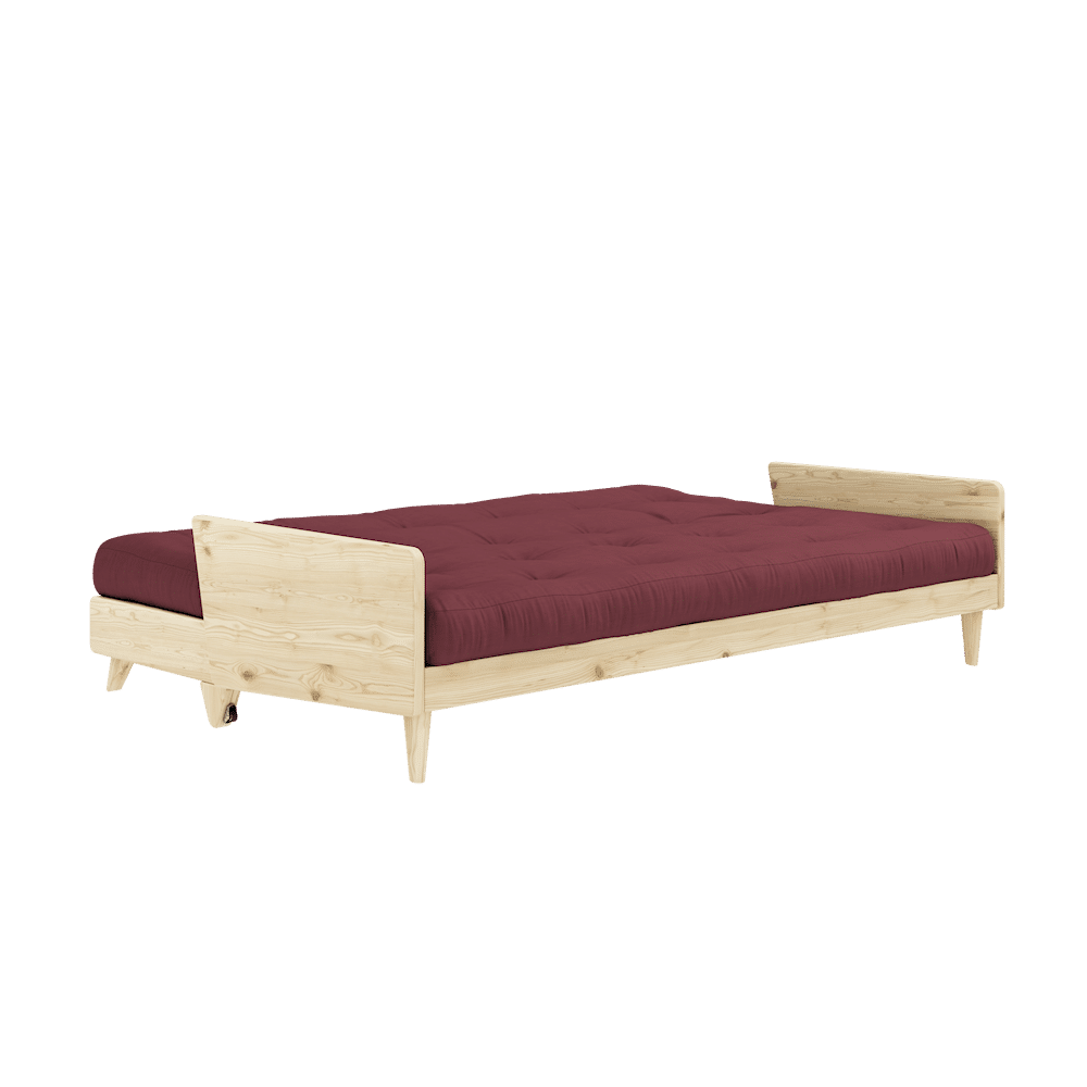 Karup Design INDIE CLEAR LACQUERED W. 5-LAYER MIXED MATTRESS BORDEAUX