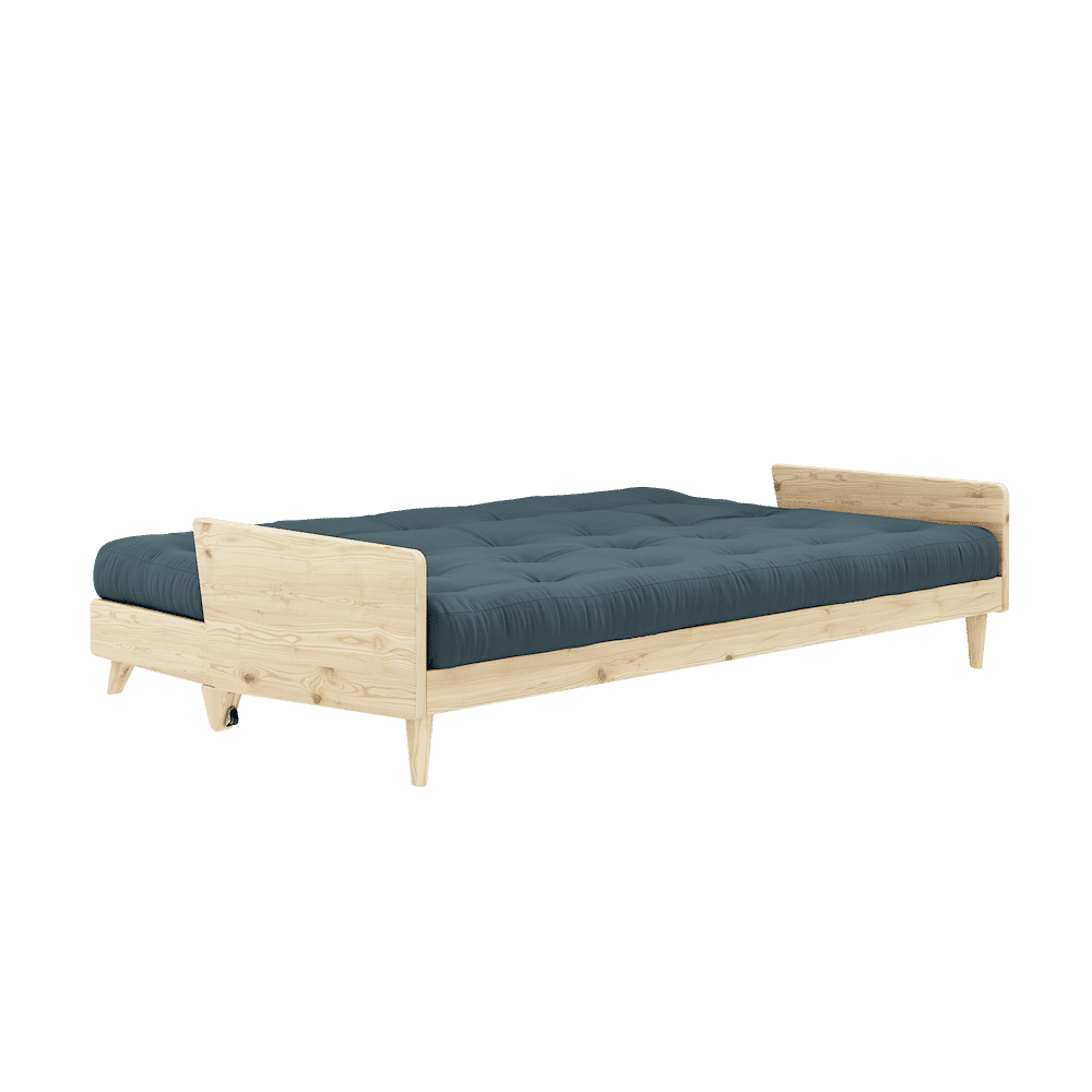 INDIE CLAIR LAQUE W. MATELAS MIXTE 5 COUCHES BLEU Pétrole