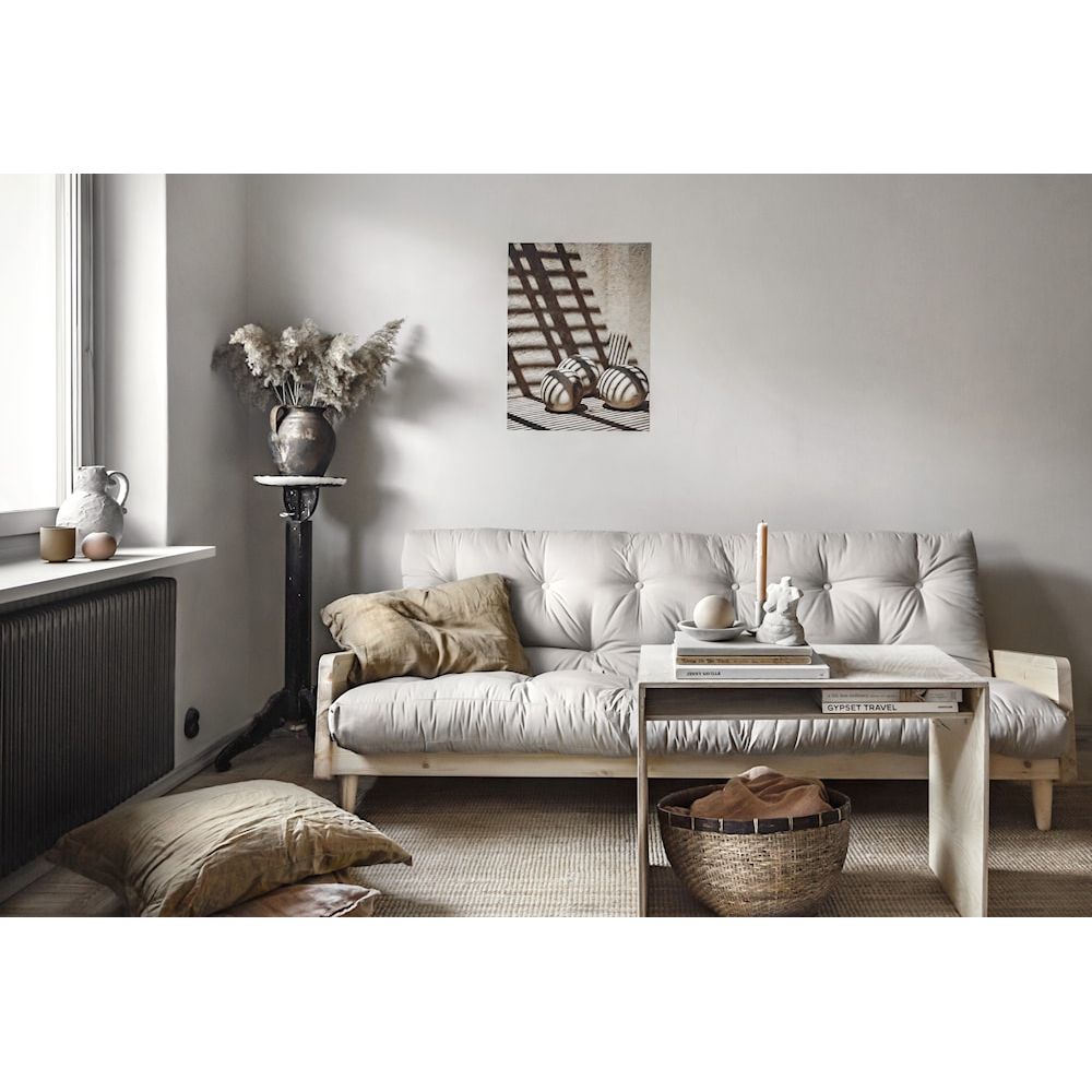 Karup Design INDIE BLANC LAQUÉ W. MATELAS MIXTE 5 COUCHES BEIGE