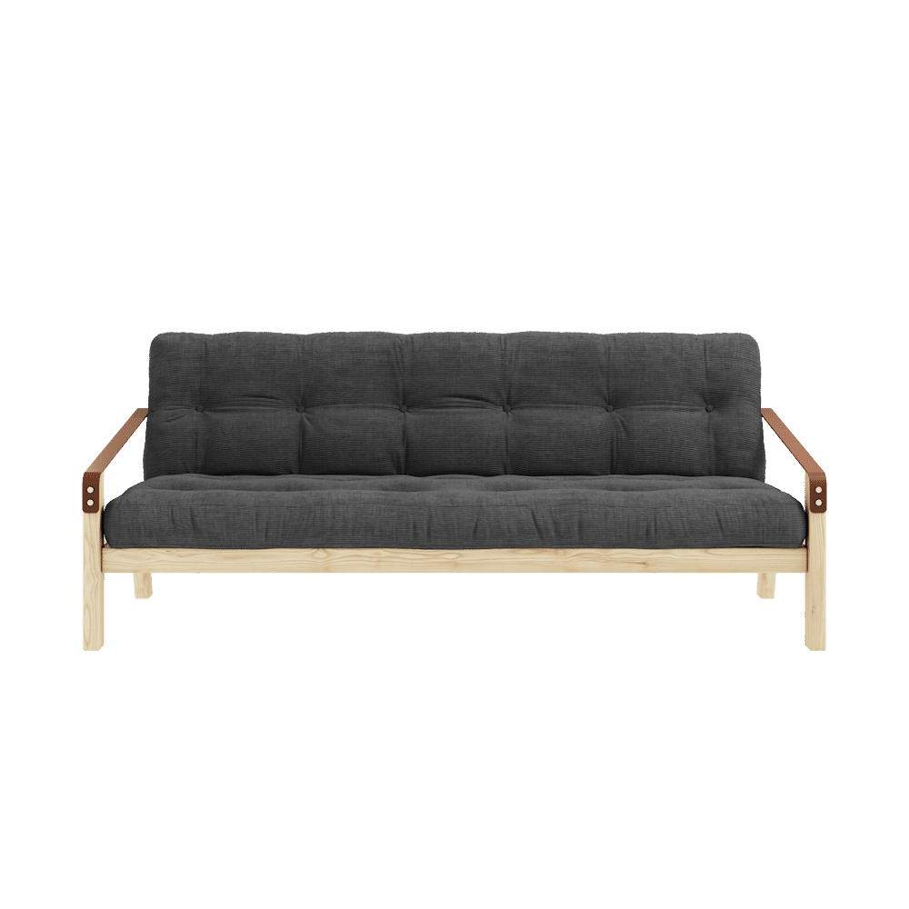 Karup Design POÉSIE CLAIR LAQUÉ W. MATELAS MIXTE 5 COUCHES CHARBON