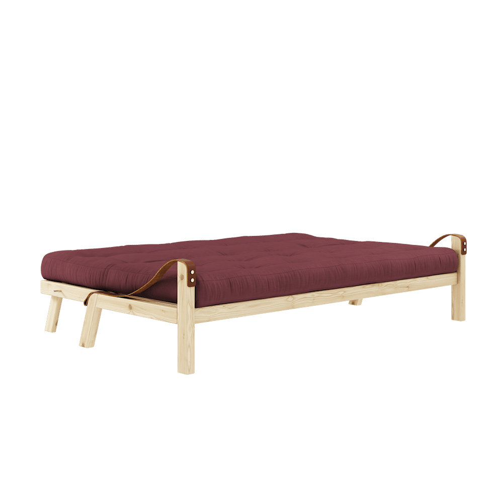 Karup Design POÉSIE CLAIR LAQUÉ W. MATELAS MIXTE 5 COUCHES BORDEAUX