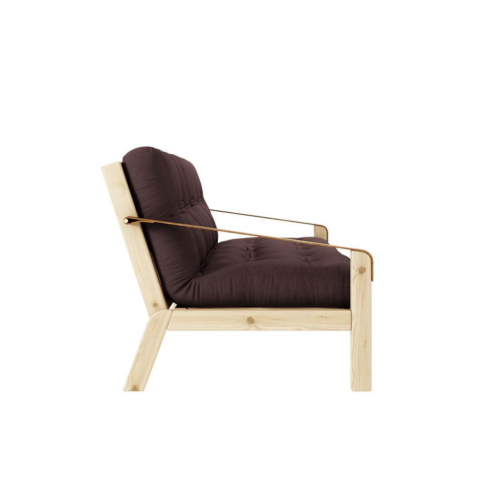 Karup Design POÉSIE CLAIR LAQUÉ W. MATELAS MIXTE 5 COUCHES BRUN