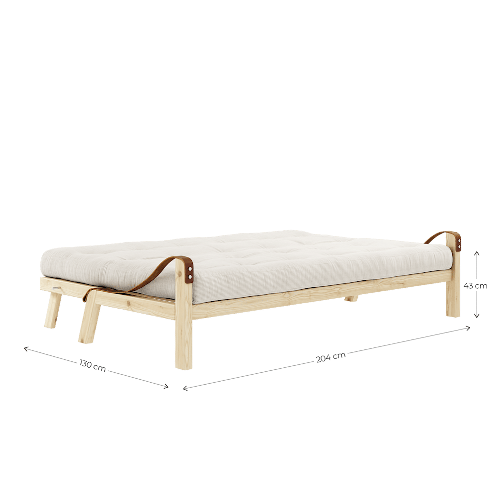 Karup Design POETRY CLEAR LACQUERED W. 5-LAYER MIXED MATTRESS MOCCA