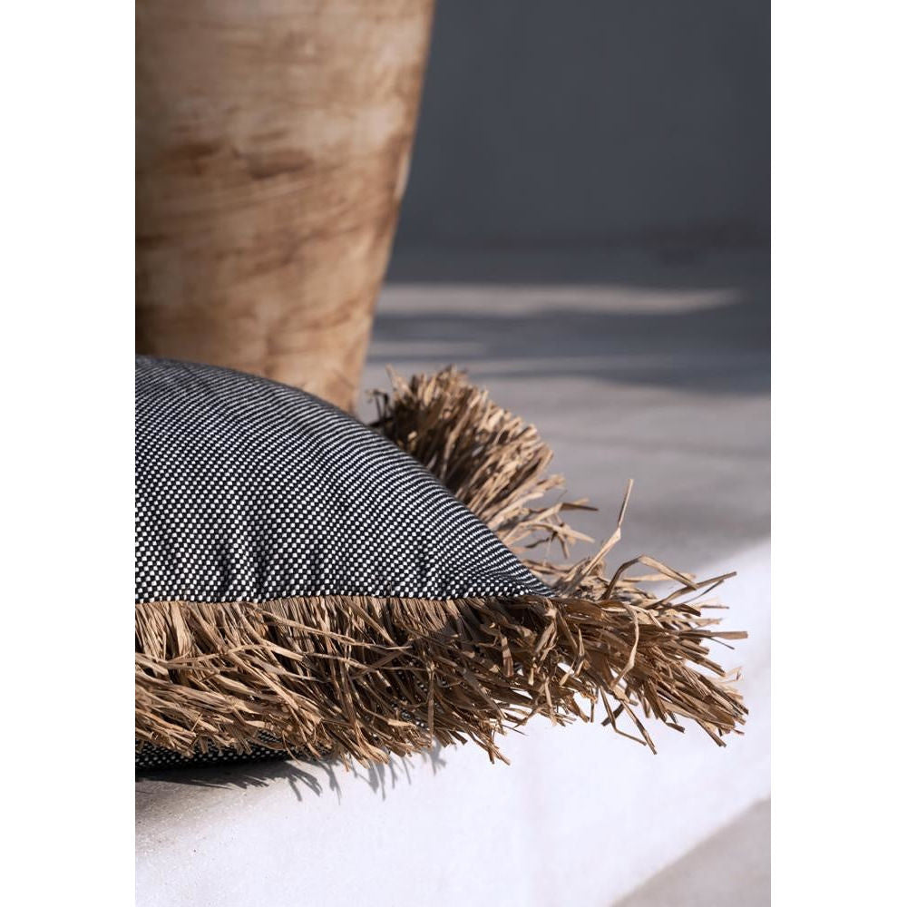 Housse de Coussin en Coton Bazar Bizar De Bonita - Noir Naturel - 30x50