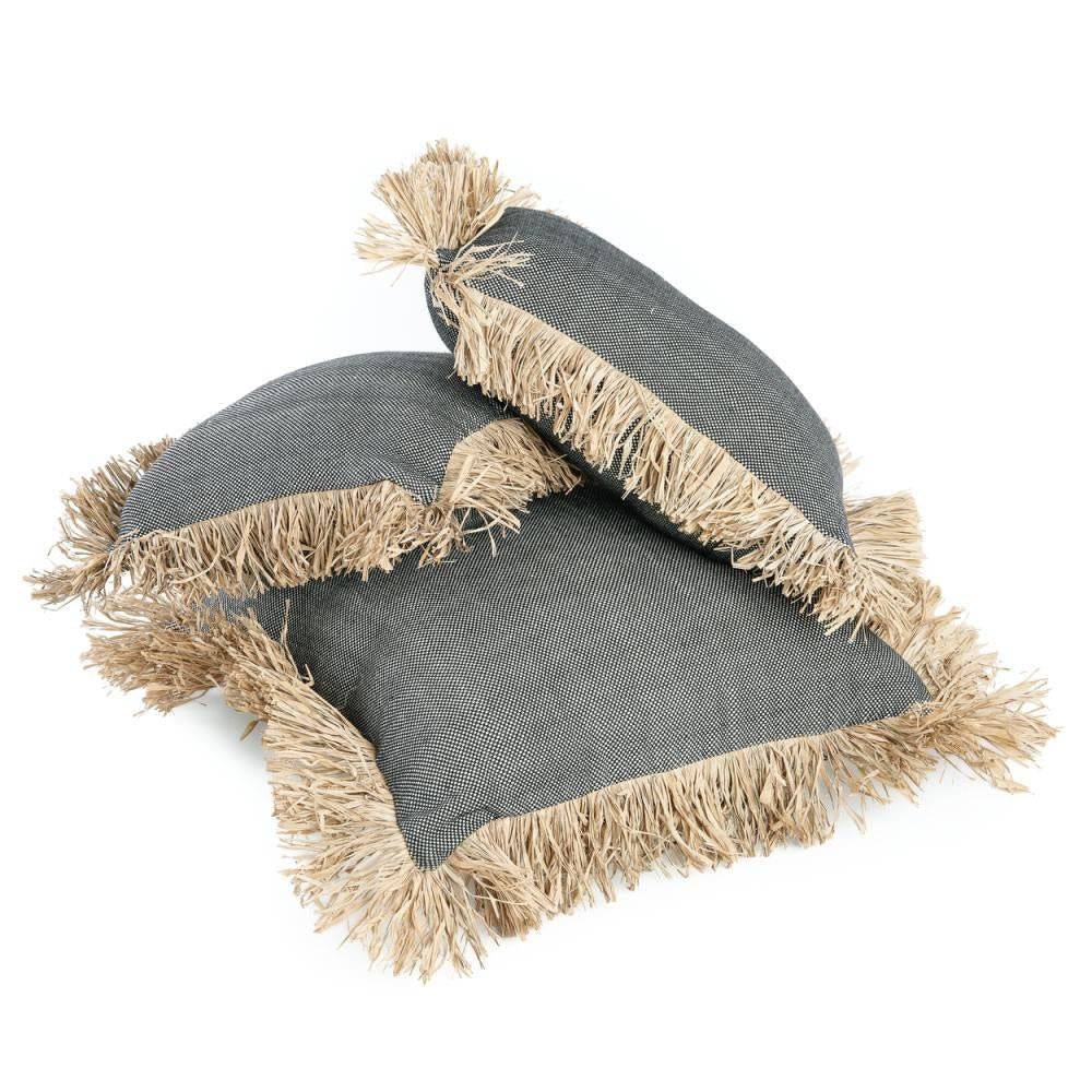 Housse de Coussin en Coton Bazar Bizar De Bonita - Noir Naturel - 30x50