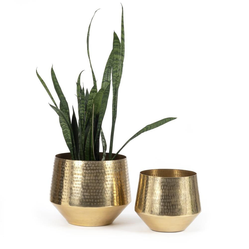 Bazar Bizarre The Hammered Plant Box-Latón-L