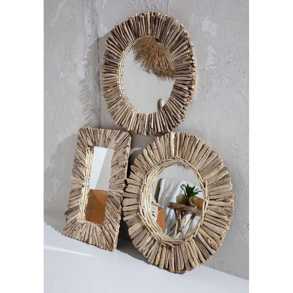 Bazar Bizarre Le miroir Halo Drijfwood-Naturel-M