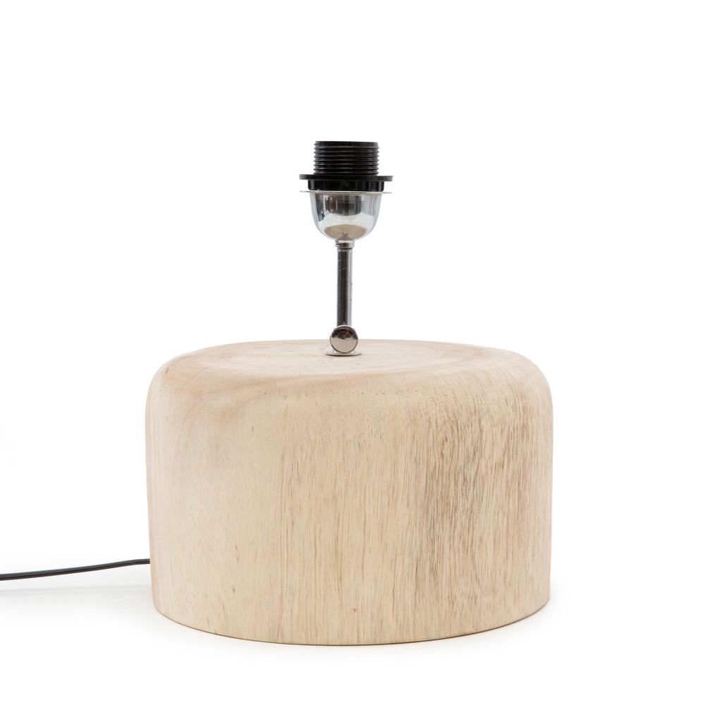 Pied de lampe en bois Bazar Bizar De Teck-Naturel