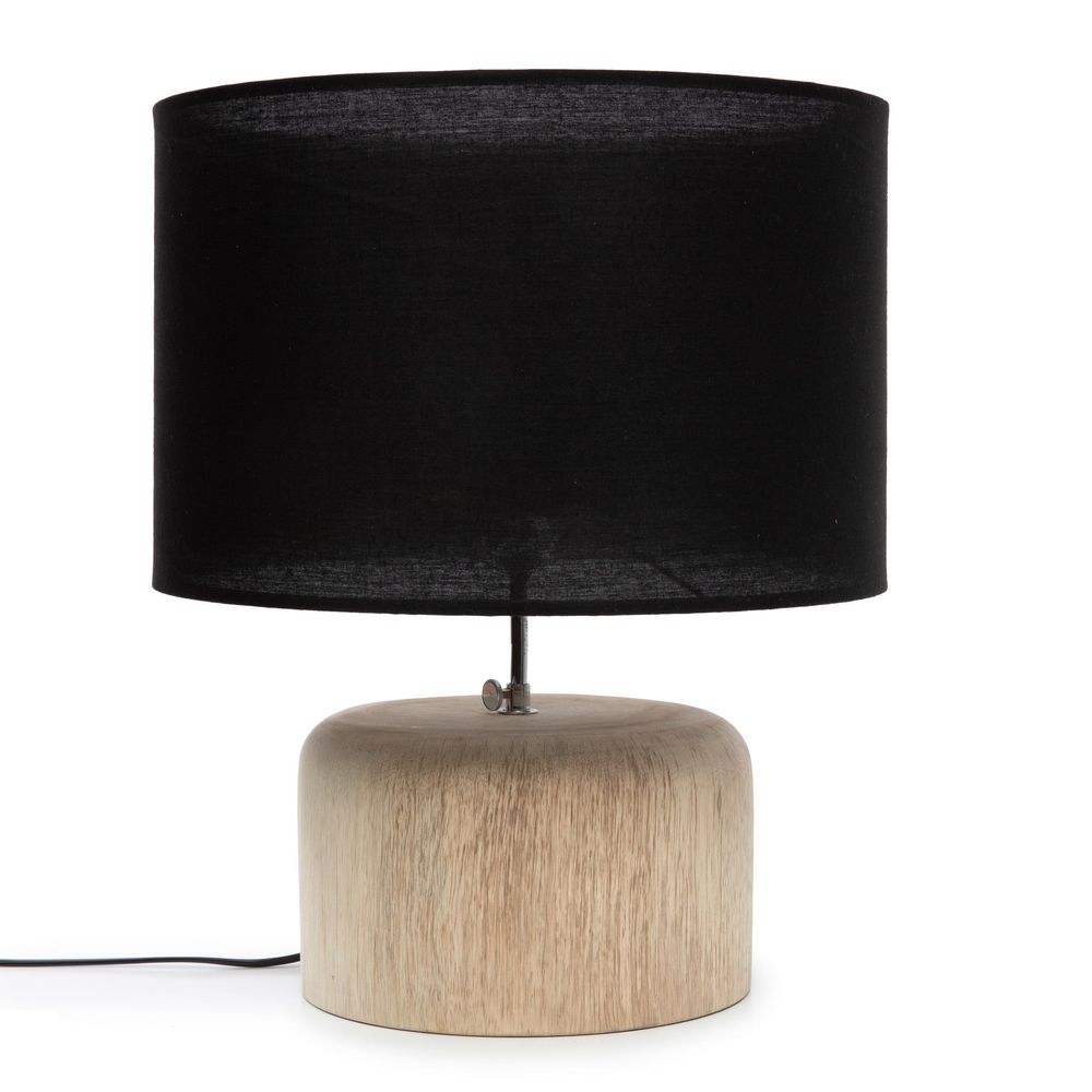 Bazar Bizar De Teck Lampe de table en bois-Noir naturel