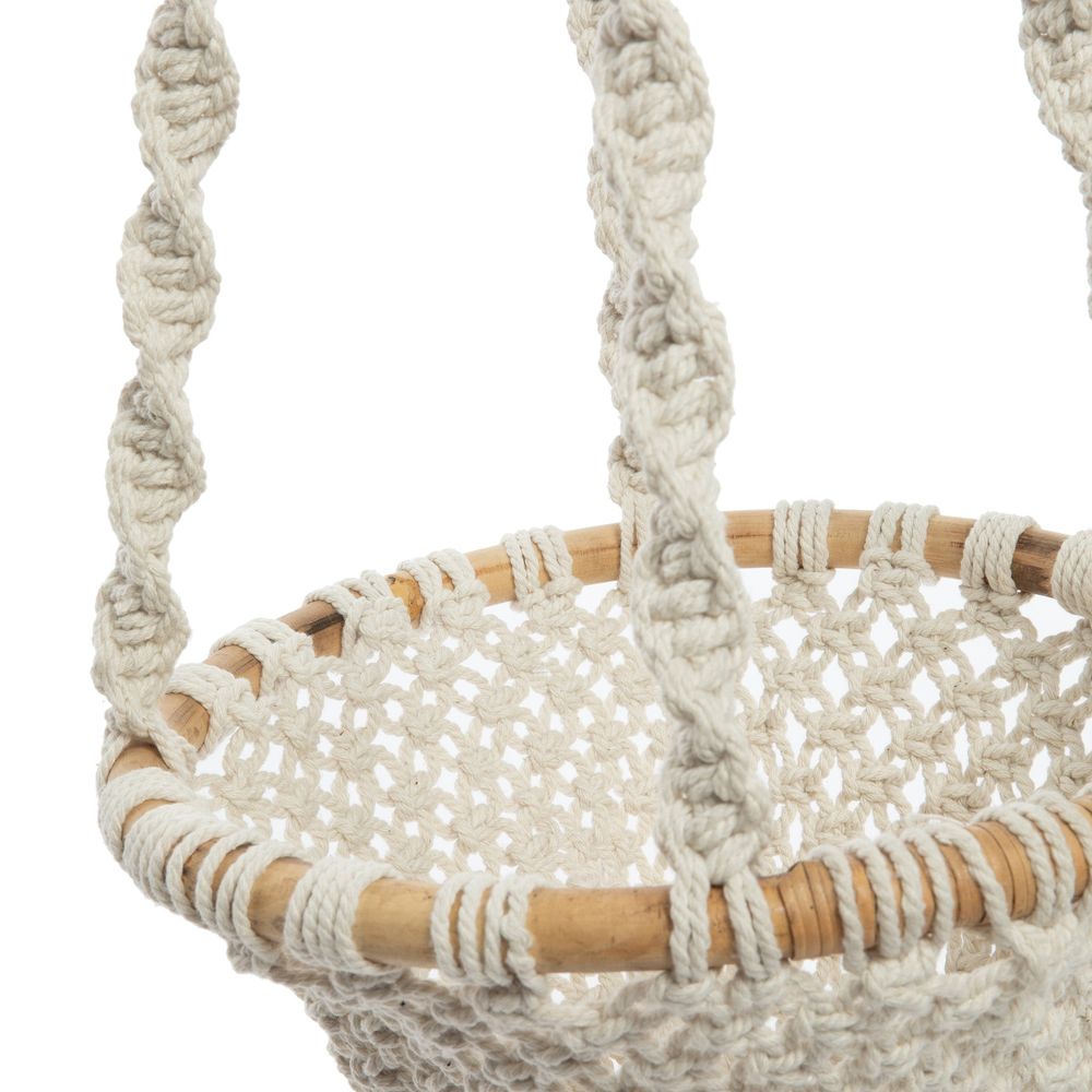 Bazar Bizarre Der verdrehte Macrame Pflanzen halter-Natur weiß-L