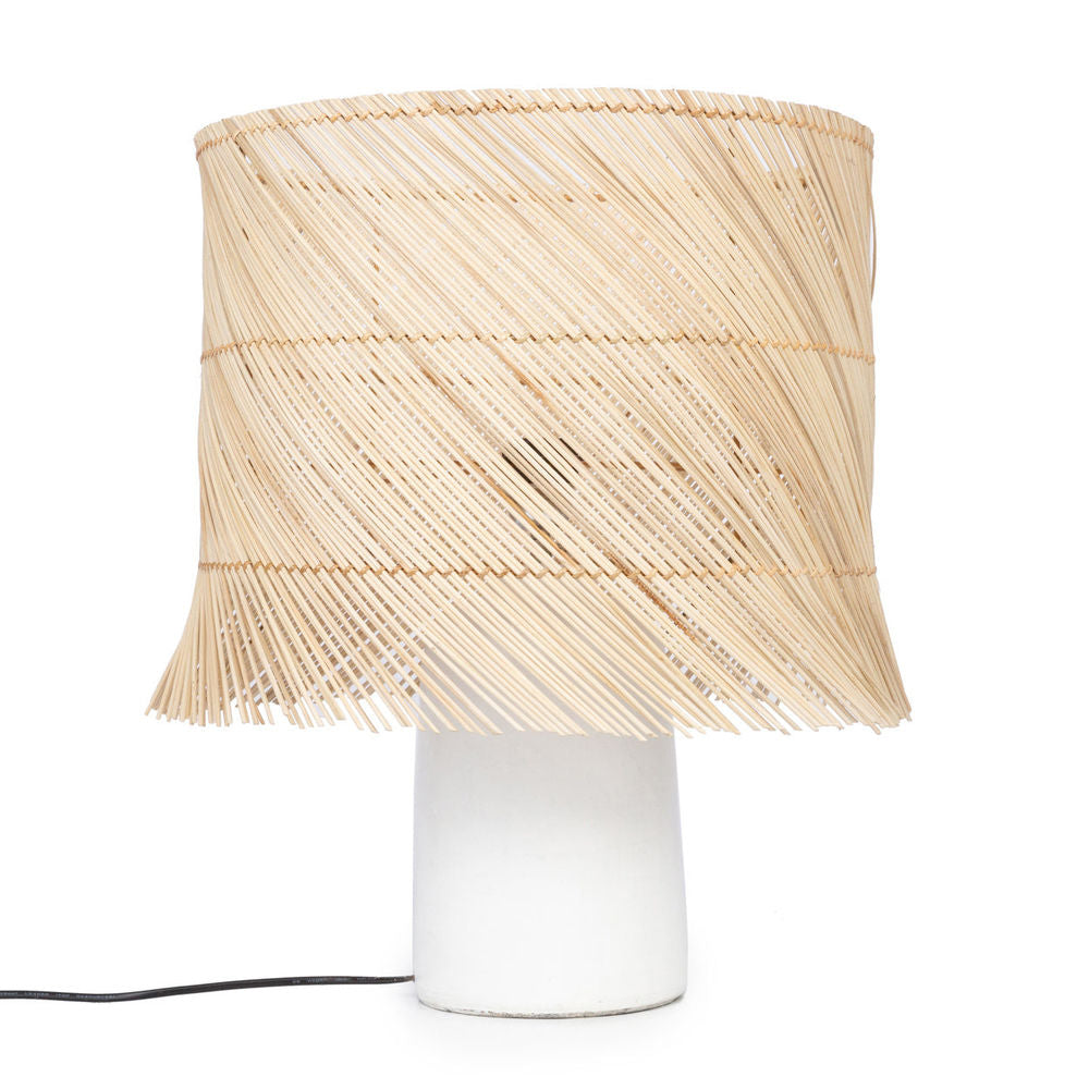 Bazar Bizarre Rattan Tisch lampe-Weiß Natur