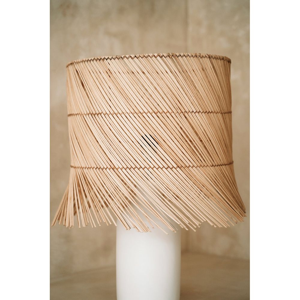 Bazar Bizarre Rattan Tisch lampe-Weiß Natur