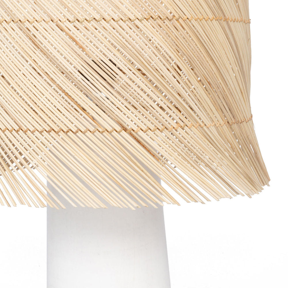 Lampe de table en rotin Bazar Bizarre-Blanc Naturel