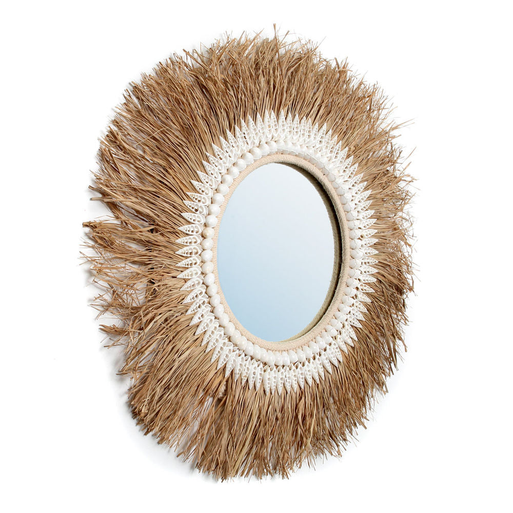 Bazar Bizarre Le Raphia Miroir Gingembre-Naturel