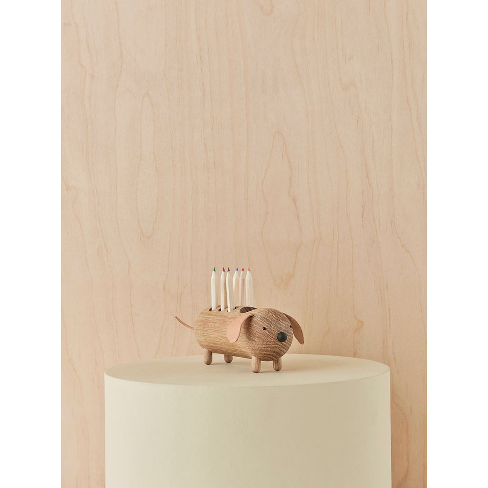 OYOY MINI Eddie Dog Pencil Holder - Nature