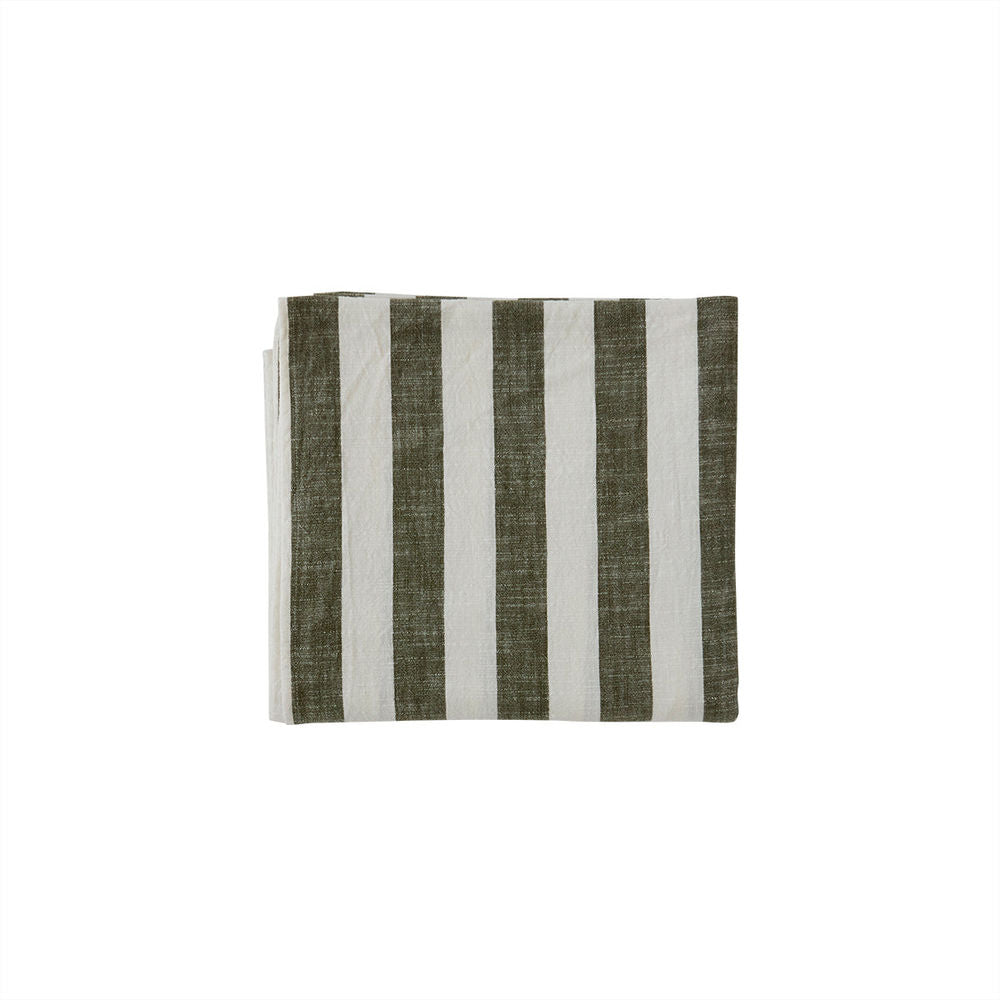 La Nappe Rayée OYOY LIVING-200x140 cm - Olive