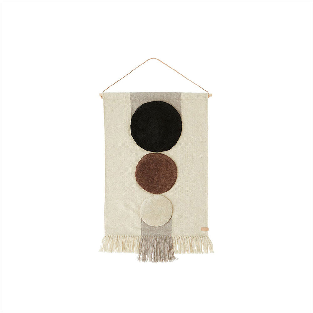 Tapis OYOY LIVING Maru-Brun/Blanc cassé