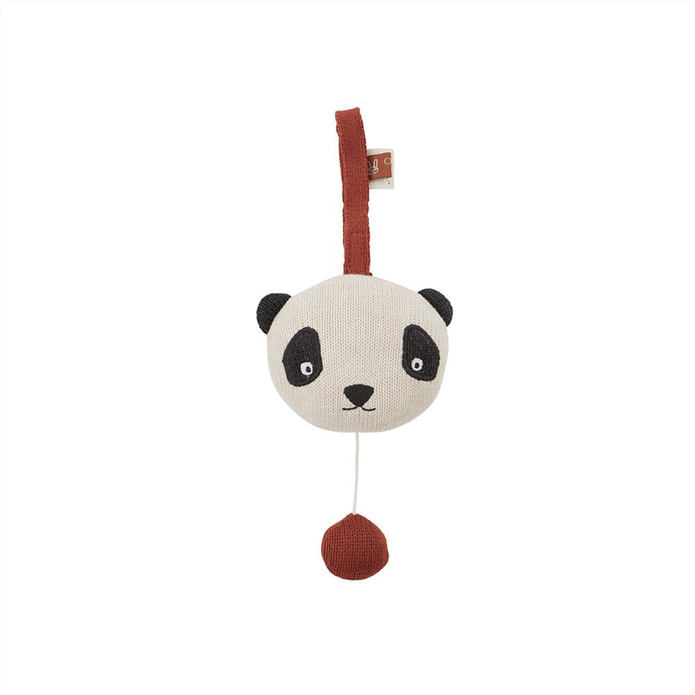 OYOY MINI Panda Muziekmobiel - Offwhite / Zwart