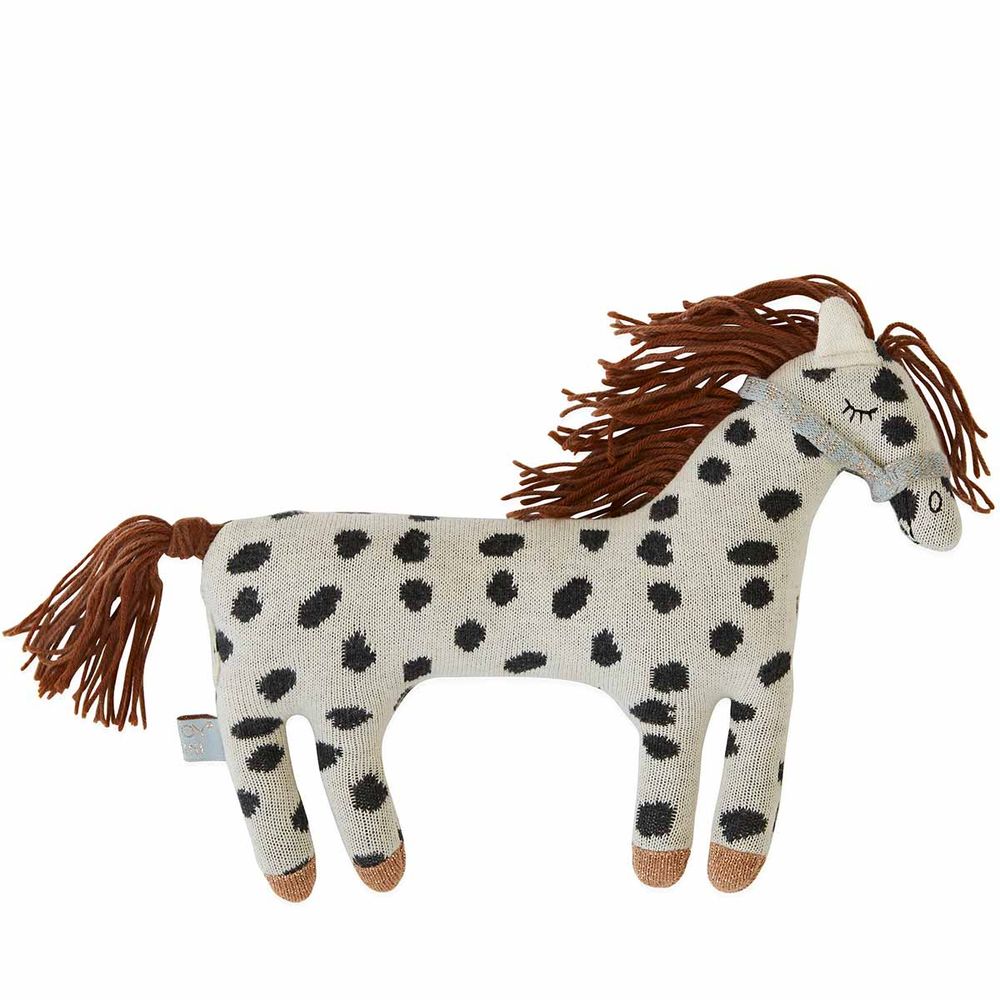 OYOY MINI Darling-Cuero Little Pony-Blanco/Negro