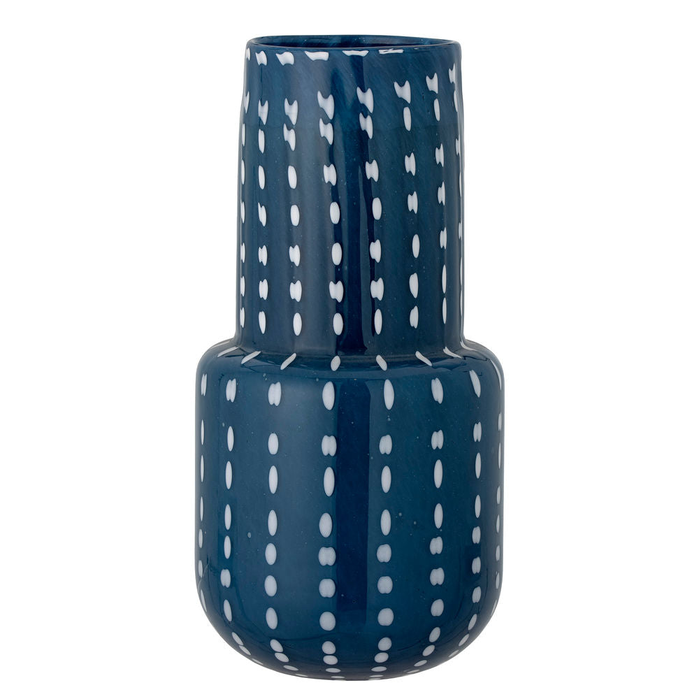 Kreative Sammlung Mayim Vase, Blau, Glas