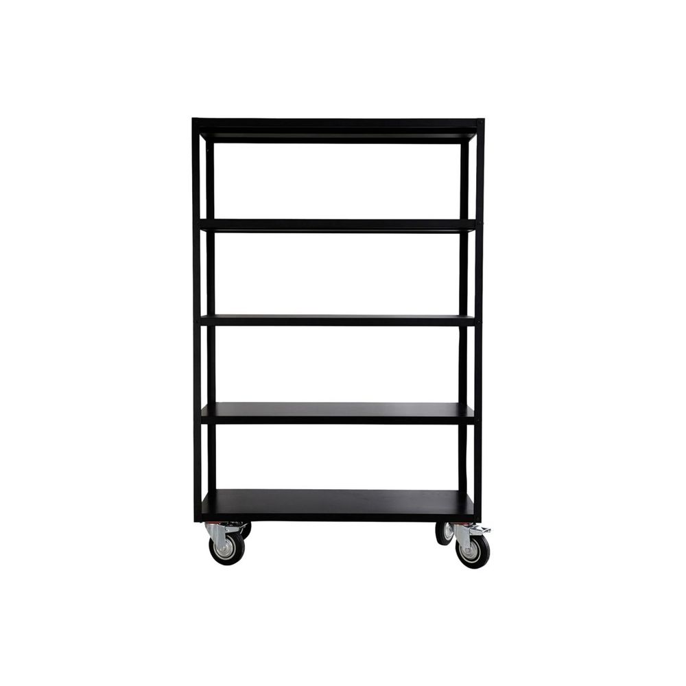 Haus Doctor Rack mit 4 Rädern, Trolley, Mattschwarz