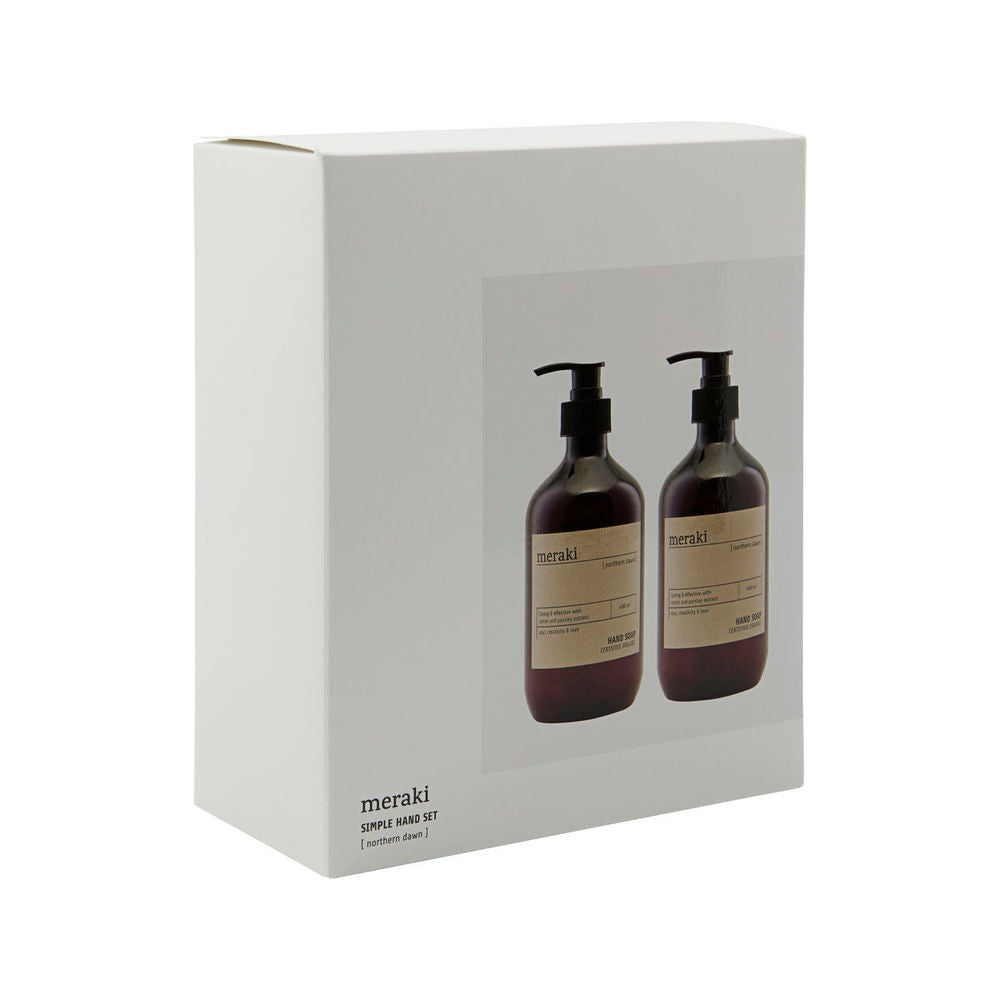 Meraki Coffret cadeau, Set main simple-Northern Dawn savon pour les mains, Blanc