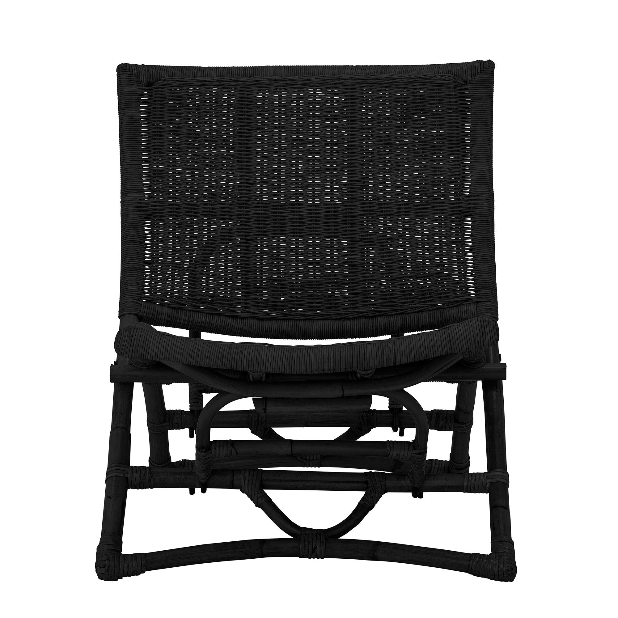 Bloomingville Baz Loungesessel, Schwarz, Rattan