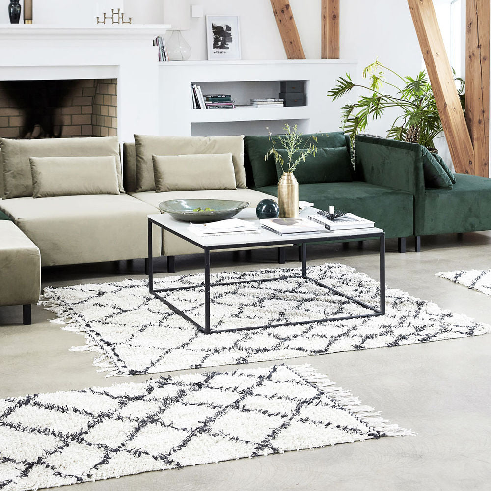 House Doctor, Tapis Kuba, Blanc Noir