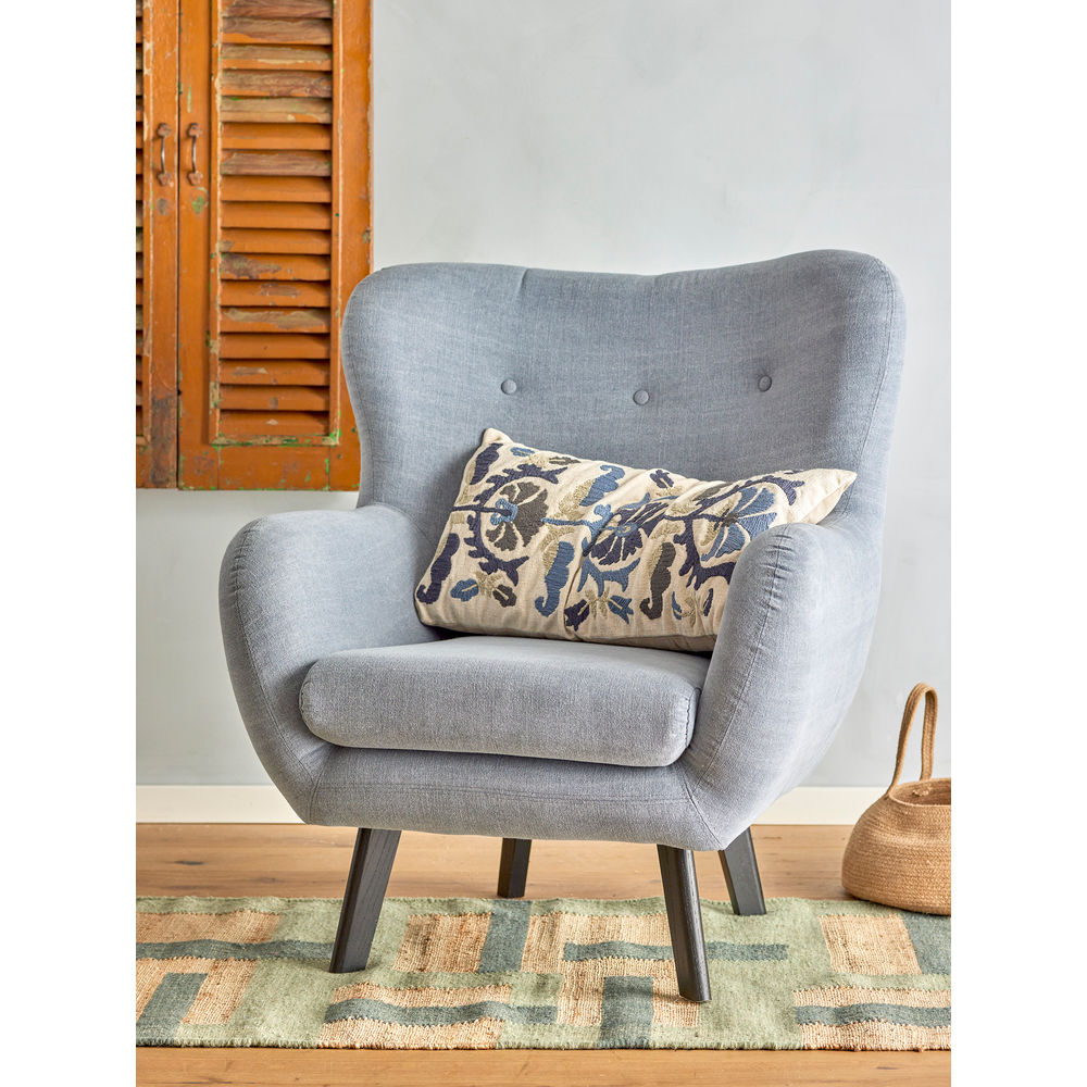 Creative Collection Fauteuil Beau, Bleu, Coton