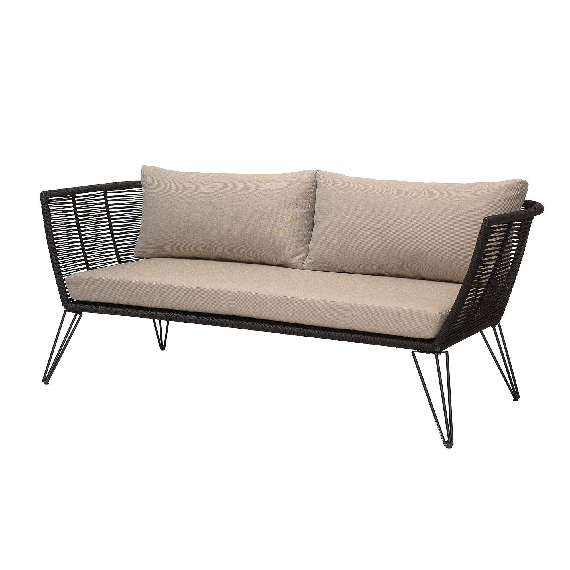 Bloomingville Mundo Sofa, Zwart, Metaal