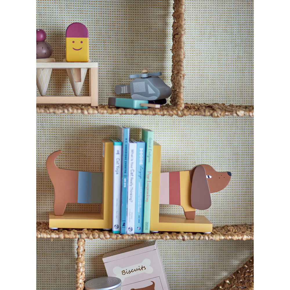 Bloomingville MINI Charlie Serre-livres, Jaune, FSC®100%, MDF