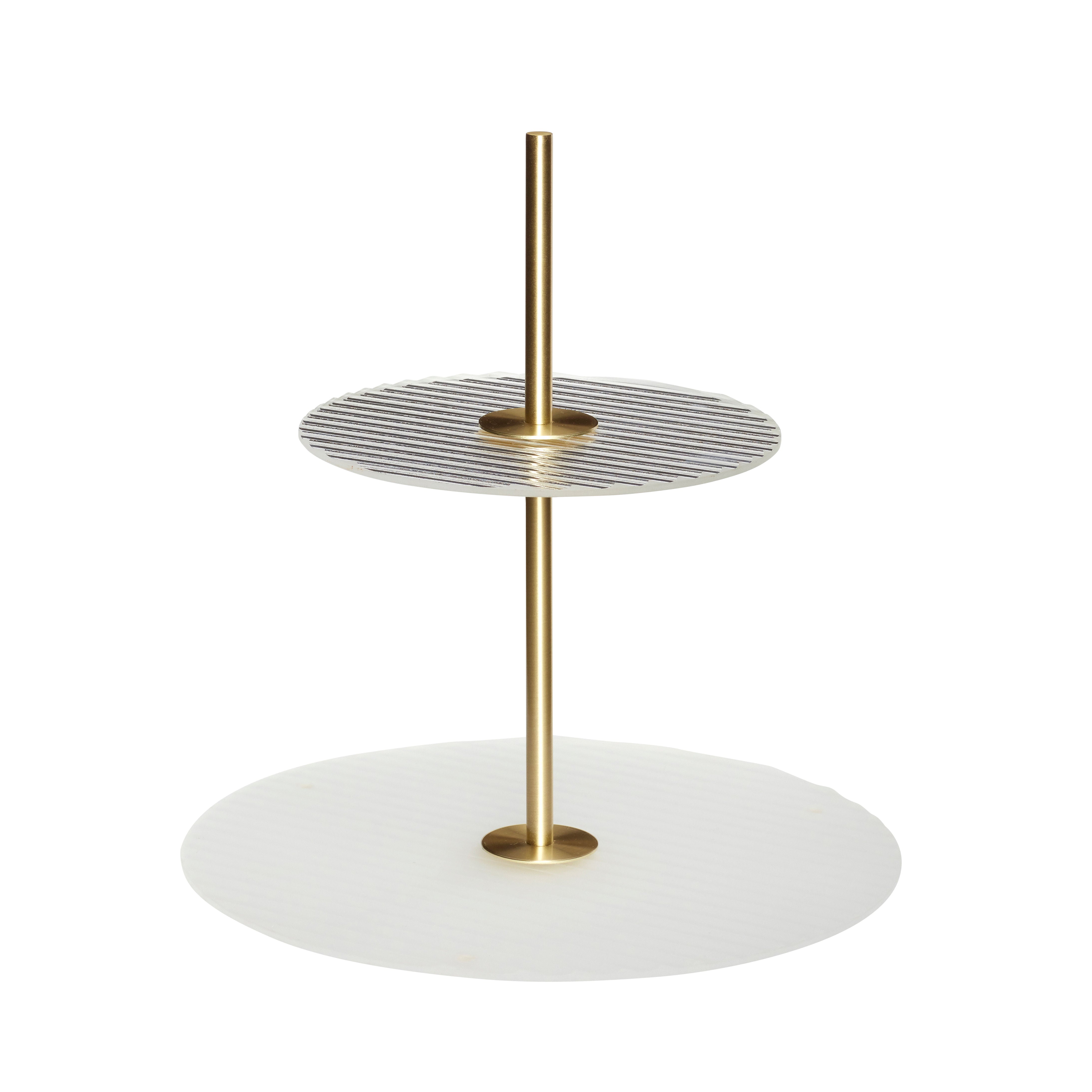 Hübsch Ripple Etagere Structuur/Brass